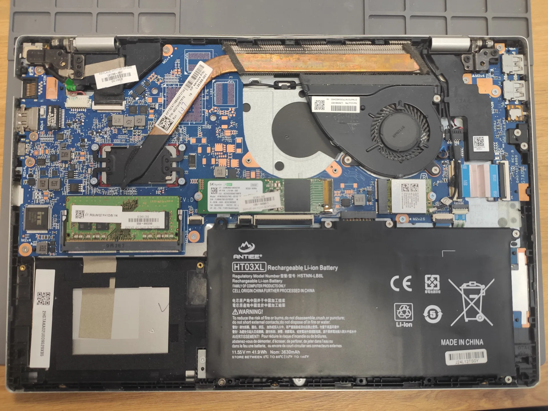 PC portable HP en panne pris en charge pour une récupération de données